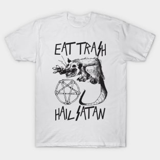 Funny Cult Eat Trash Hail Satan Aesthetic Possum Streetwear T-Shirt